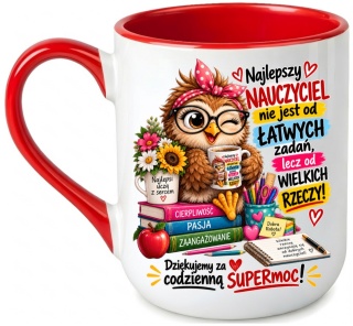 Kubek z nadrukiem prezent Dzień Nauczyciela dla Wychowawczyni Nauczycielki