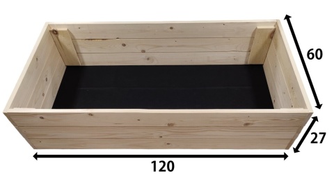 Warzywniak drewniany Zielnik Skrzynia na warzywa Inspekt Grządka 120x60x27